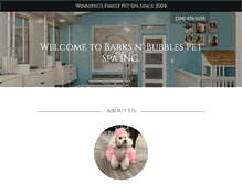 Tablet Screenshot of barksnbubblespetspa.com